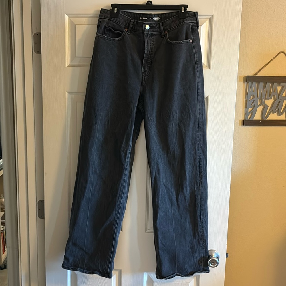 Old Navy sky-hi wide leg Jean. Size 12 reg